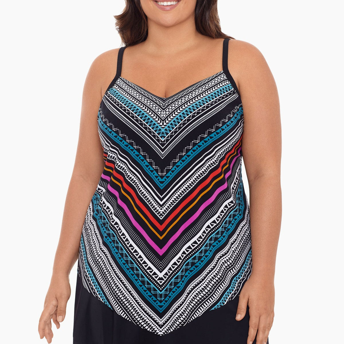 Trimshaper control tankini swimsuit top sales