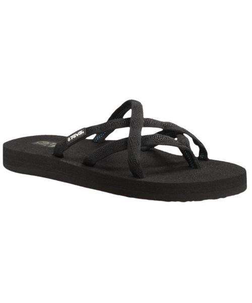 Teva Olowahu Women's Size 7 US Black Strappy Flip Flop Sandals 6840