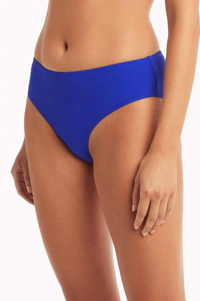 Sea Level Essentials mid rise bikini bottom - cobolt – Sunblockers